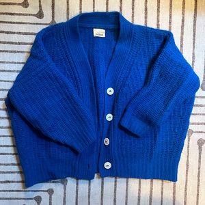 Babaa Wool Cardigan in Blue